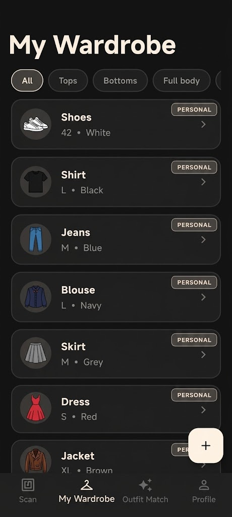 Touch 'n Match My Wardrobe